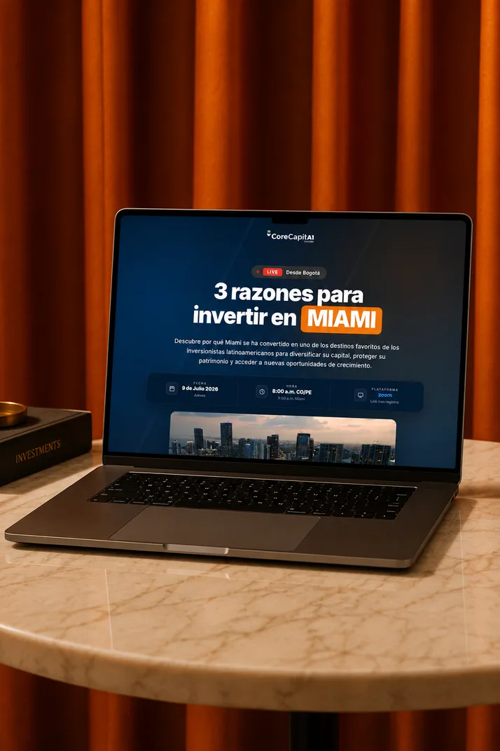 Landing de Core Capital: invertir en Miami