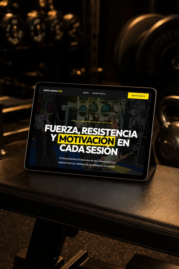 Landing de Jesús Lezama: entrenamiento funcional TRX
