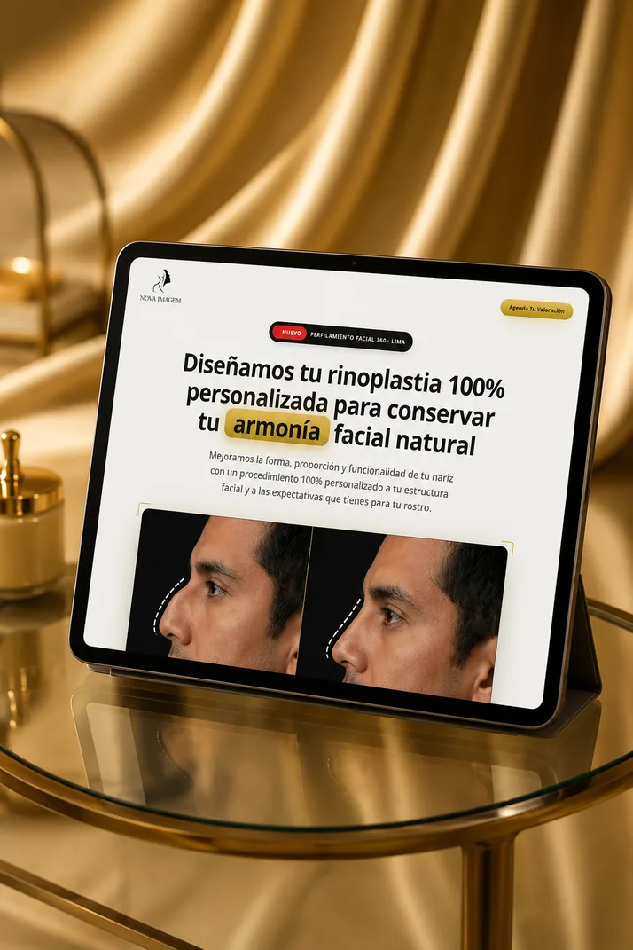 Landing de Nova Imagem: cita de rinoplastia