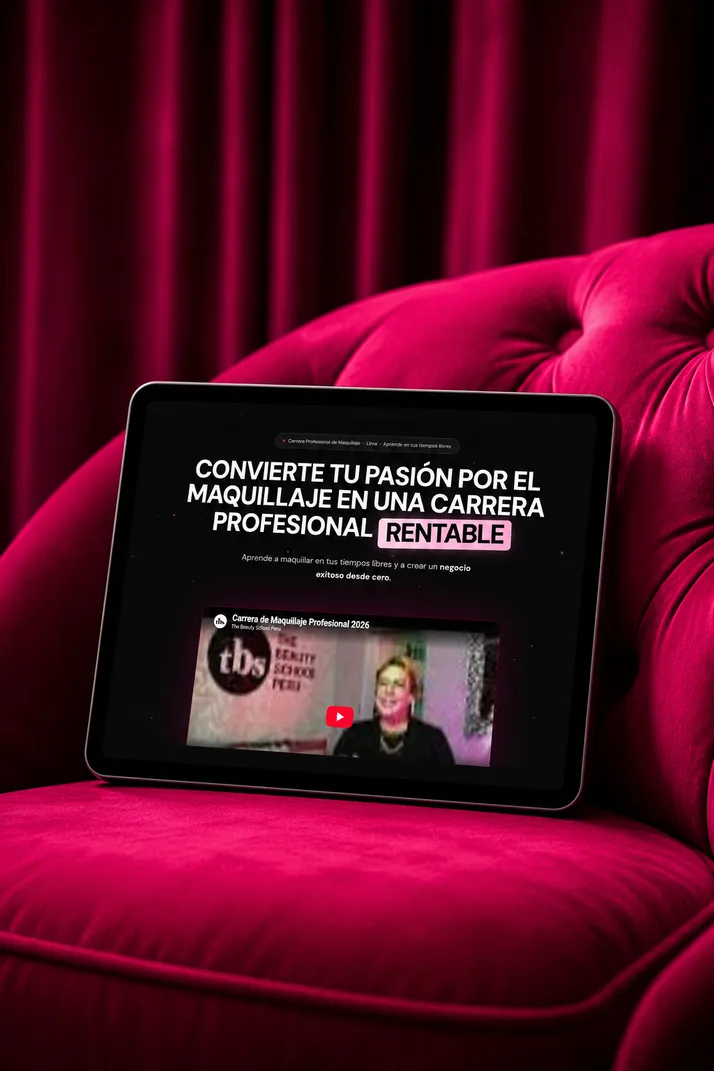 Landing de The Beauty School: asesoría con agenda