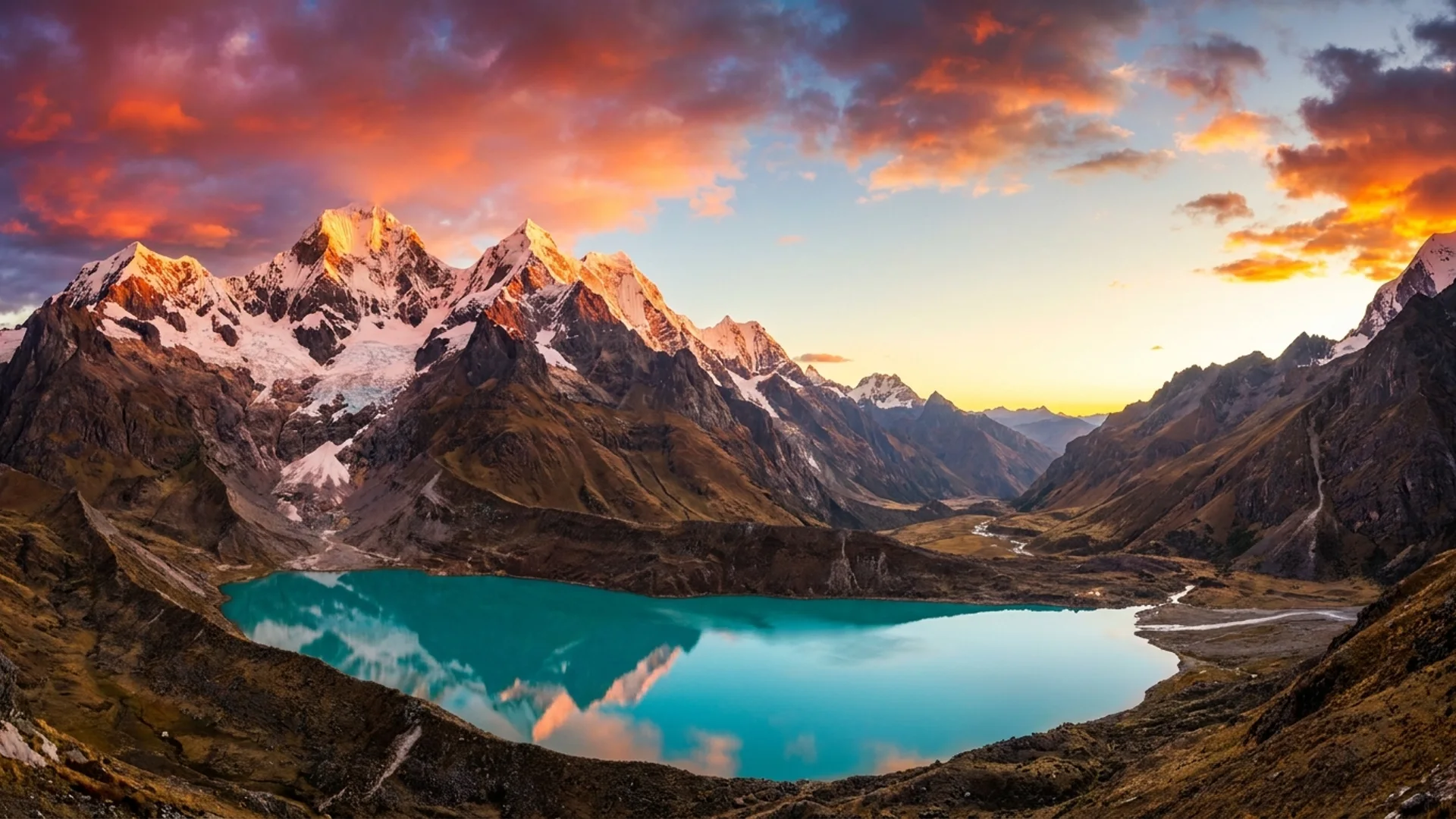 Cordillera Huayhuash al amanecer