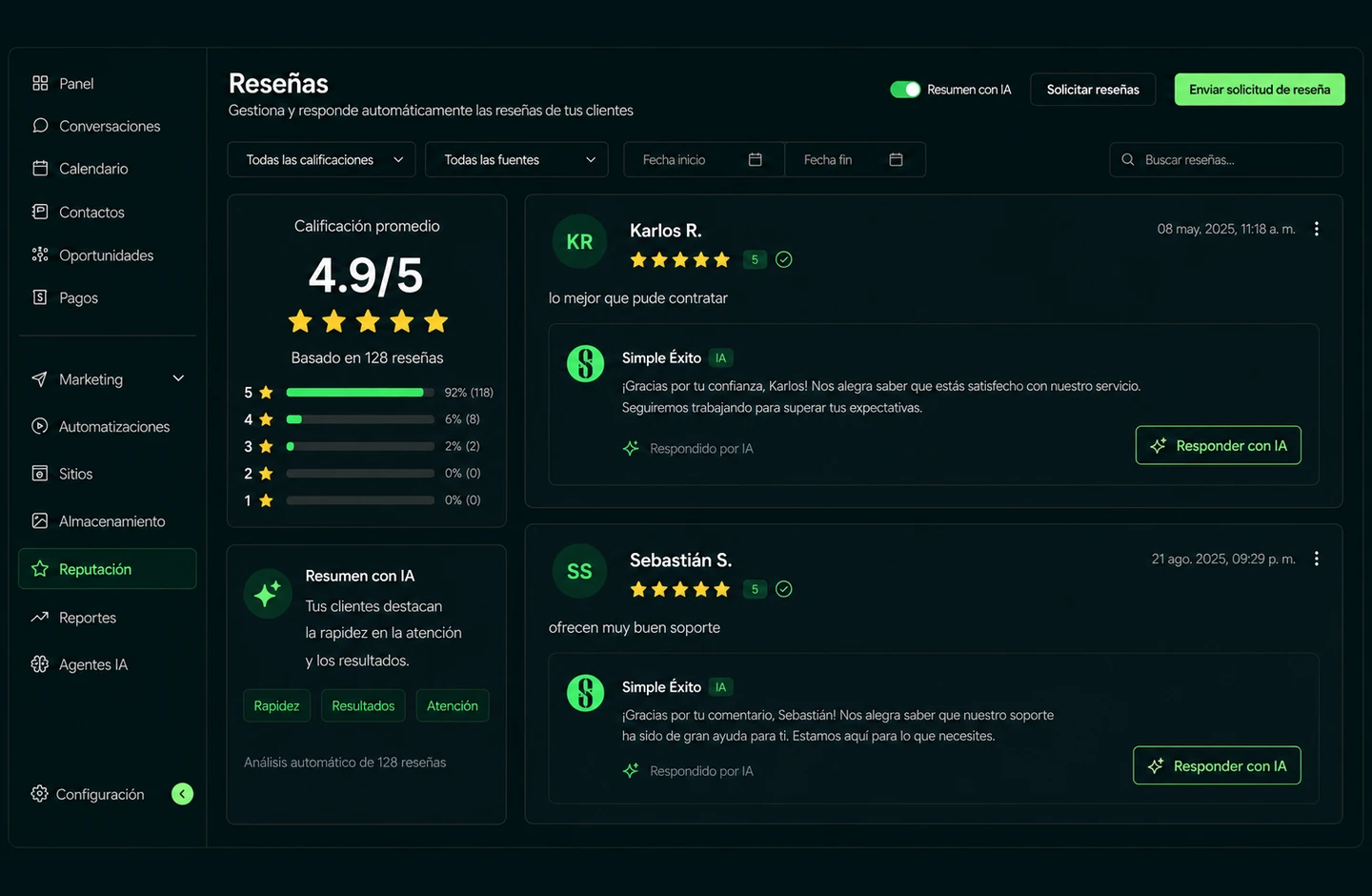 Tu reputación, en automático
